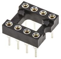 110-87-308-41-001101 Preci-Dip 2.54mm Pitch Vertical 8 Way, Through Hole Turned Pin Open Frame IC Dip Socket, 1A