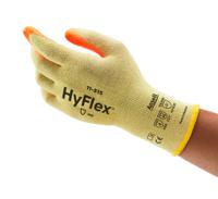 11515070 Ansell 11-515 Yellow Kevlar Work Gloves, Size 7, Nitrile Coating