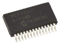 mcp23s17-ess Microchip 16-Channel I/O Expander Serial-SPI 28-Pin SSOP, MCP23S17-E/SS
