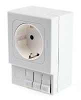 035000-01 STEGO SD035 Light Grey 1 Gang Plug Socket, 16A, Type F - German Schuko, Indoor Use