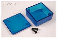 1551ptbu Hammond 1551 Series Translucent Blue ABS Enclosure, IP54, Flanged, Translucent Blue Lid, 40 x 40 x 20mm