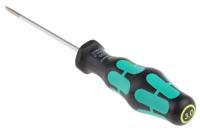 05110001001 Wera Slotted  Screwdriver, 3 mm Tip, 80 mm Blade, 161 mm Overall