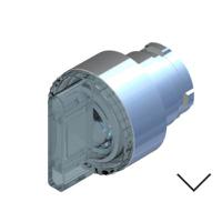 238-3914 RS PRO 2 Position Selector Switch Head, 22.5mm Cutout, Transparent Handle