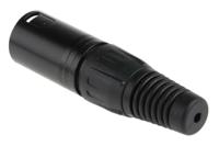 457-869 RS PRO Cable Mount XLR Connector, Male, 250 V ac, 4 Way, Silver Plating