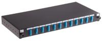 121-3966 RS PRO 12 Port Single Mode Duplex Fibre Optic Patch Panel With 12 Ports Populated, 1U