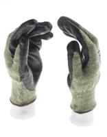 80813090 Ansell ActivArmr Green Kevlar Work Gloves, Size 9, Neoprene Coating