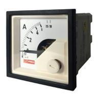 186-2418 RS PRO Analogue Panel Ammeter 10 (Input, Scale)A AC, 45mm x 45mm, 1 % Moving Iron