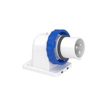 83854 Schneider Electric, Mureva IP67 Grey Panel Mount 2P + E Angled Industrial Power Plug, Rated At 16A, 250 V ac
