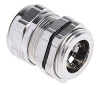 835-4116 RS PRO Metallic Nickel Plated Brass Cable Gland, M25 Thread, 10mm min., 16mm max., IP68