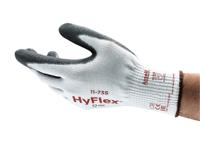11735100 Ansell Hyflex White Nylon Work Gloves, Size 10, Polyurethane Coating