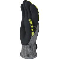 vv913ja08 Delta Plus EOS Grey Nitrile Glove, Size 8, Nitrile Coating