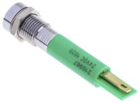210-967 RS PRO Green Panel Mount Indicator, 24V dc, 8mm Mounting Hole Size, Solder Tab Termination, IP40