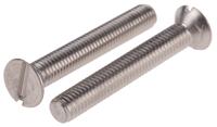 914-1885 RS PRO Slot M5 Countersunk A4 316 Stainless Steel Machine Screws DIN 963 x 35.0mm