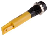 211-370 RS PRO Yellow Panel Mount Indicator, 24V dc, 8mm Mounting Hole Size, Solder Tab Termination