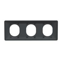 s340706 Schneider Electric Anthracite, 3 Gang, Ovalis C Series