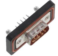 fwdr09p1a-1727040057 FCT from Molex 172704 9 Way Through Hole D-sub Connector Plug, 2.84mm Pitch, with 4-40 Screw Locks