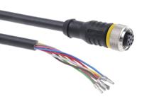 e-rkc8t-264-2 Turck Female 8 way Straight M12 to 8 way Free End Sensor Actuator Cable, 2 m