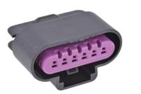 15397577 Delphi, GT 150 Automotive Connector Socket Black Cable Mount 6 Way, Crimp Termination