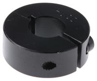 046101010 Huco Shaft Collar, One Piece, Clamp Screw, Bore 10mm, OD 24mm, W 9mm, Steel