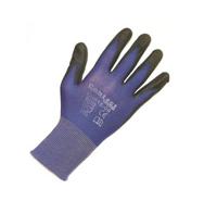 ln615-08 Liscombe Contact Touch Blue Nylon Work Gloves, Size 8, Polyurethane Coating