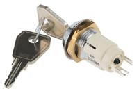 srl5ed2 Lorlin Key Switch, SPDT, 1 A @ 24V ac dc / 115V ac 2-Way Random-Key