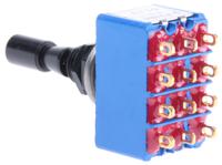 5669adbgk3v APEM Toggle Switch, Panel Mount, On-Off-On, 4PDT, Solder Lug Terminal, 30V dc