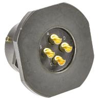 62gb-57a14-04pn Amphenol Limited, 62GB 4 Way Panel Mount MIL Spec Circular Connector Receptacle, Pin Contacts,Shell Size 14, Bayonet
