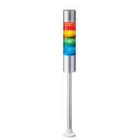 lr6-402pjbu-rygb Patlite LR6 Series Coloured Buzzer Signal Tower, 4 Lights, 24 V dc, Pole Mount