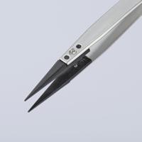 92-81-05 Knipex 130 mm, Stainless Steel, Carbon Fibre Reinforced Plastic, Smooth, ESD Tweezer