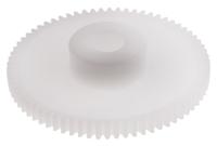 521-7196 RS PRO POM 70 Teeth Spur Gear, 0.5 Module, 6mm Bore Diam, 35mm Pitch Diam, 14mm Hub Diam