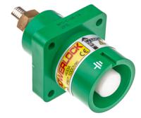 nps-e-gn-t4 ITT Cannon, Veam Powerlock Green Panel Mount Industrial Power Plug, Rated At 400A, 1.0 kV