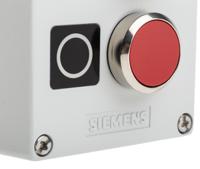 3su1852-0ab00-2ab1 Siemens Enclosed Push Button - SPDT, Metal, Green, Red, IP66, IP67, IP69