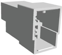 926097-1 TE Connectivity, AMP FASTIN-FASTON 3 Way Nylon 66 Crimp Terminal Housing, 6.35mm Tab Size, Natural