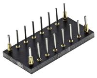 w13089rc Winslow Straight Through Hole Mount 0.65 mm, 2.54 mm Pitch IC Socket Adapter, 16 Pin Female QFN to 16 Pin Male DIP