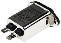 fn9222-6-06 Schaffner 6A, 250 V ac Male Panel Mount IEC Filter FN9222-6-06, Faston None Fuse