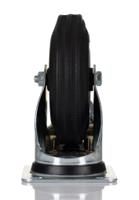 3842259791 Bosch Rexroth M8 Thread Rubber Castor Wheels, 125mm 10mm Groove