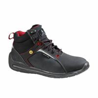 suhis30nr41 LEMAITRE SECURITE SUPER X Black, Grey, Red ESD SafeSteel Toe Capped Unisex Ankle Safety Boots, EU 41