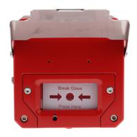cp135snnynfatrd Moflash CP135 Series Red Break Glass Call Point, Break Glass Operated, Indoor/Outdoor Use, Resettable, Mains-Powered