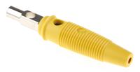 930726103 Hirschmann Test & Measurement Yellow Male Banana Plug, 4 mm Connector, Screw Termination, 16A, 60V dc, Nickel Plating