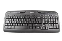 920-003986 Logitech MK330 Wireless Keyboard and Mouse Set, QWERTY, Black (Keyboard), Black/Grey (Mouse)
