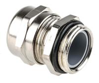 c5220000r SIB SIB-TEC Series Metallic Nickel Plated Brass Cable Gland, M20 Thread, 7mm min., 13mm max., IP68