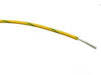196-4355 RS PRO Green/Yellow 1mm²mm² Hook Up Wire, 18 AWG, 32/0.2 mm, 100m, PVC Insulation