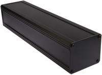 188-1263 RS PRO Black Extruded Aluminium Heat Sink Case, IP40, Black Lid, 400 x 100 x 86mm