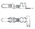 925660-1 TE Connectivity 0.140 Mate-N-LOK Series Male Crimp Terminal, 20AWG Min, 14AWG Max