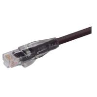 trd815blk-7 L-ComTRD, 7ft Cat5e, Black RJ45 to Male RJ45 Male, Copper Braid Shielded, Terminated PVC Sheath