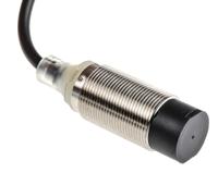 e2b-m18kn16-wp-b1-2m Omron Inductive Threaded Barrel Proximity Sensor, M18, 16 mm Detection, PNP NO, 12 → 24 V dc