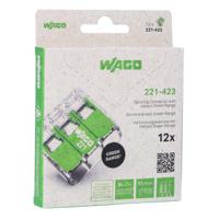 221-423995-012 WAGO, 221 Wire Splice Splice Connector, Clear Insulation 4 mm²