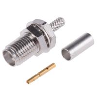 r124312120w Radiall, Jack Panel Mount SMA Connector, 50Ω, Crimp Termination, Straight Body