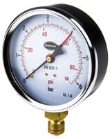 346540 Brannan G 3/8 Analogue Pressure Gauge 6bar Bottom Entry 100mm Outside Diameter