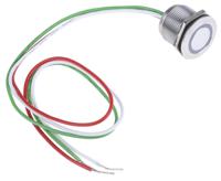 823-2769 RS PRO Capacitive Switch Momentary NO,Illuminated, Green, IP68 Brass